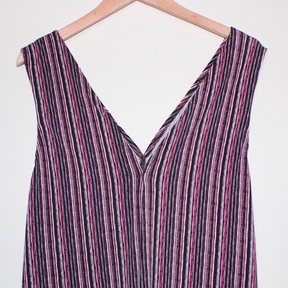 BCBGeneration Stripe Belted V-neck Shorts Romper - Picture 8 of 9